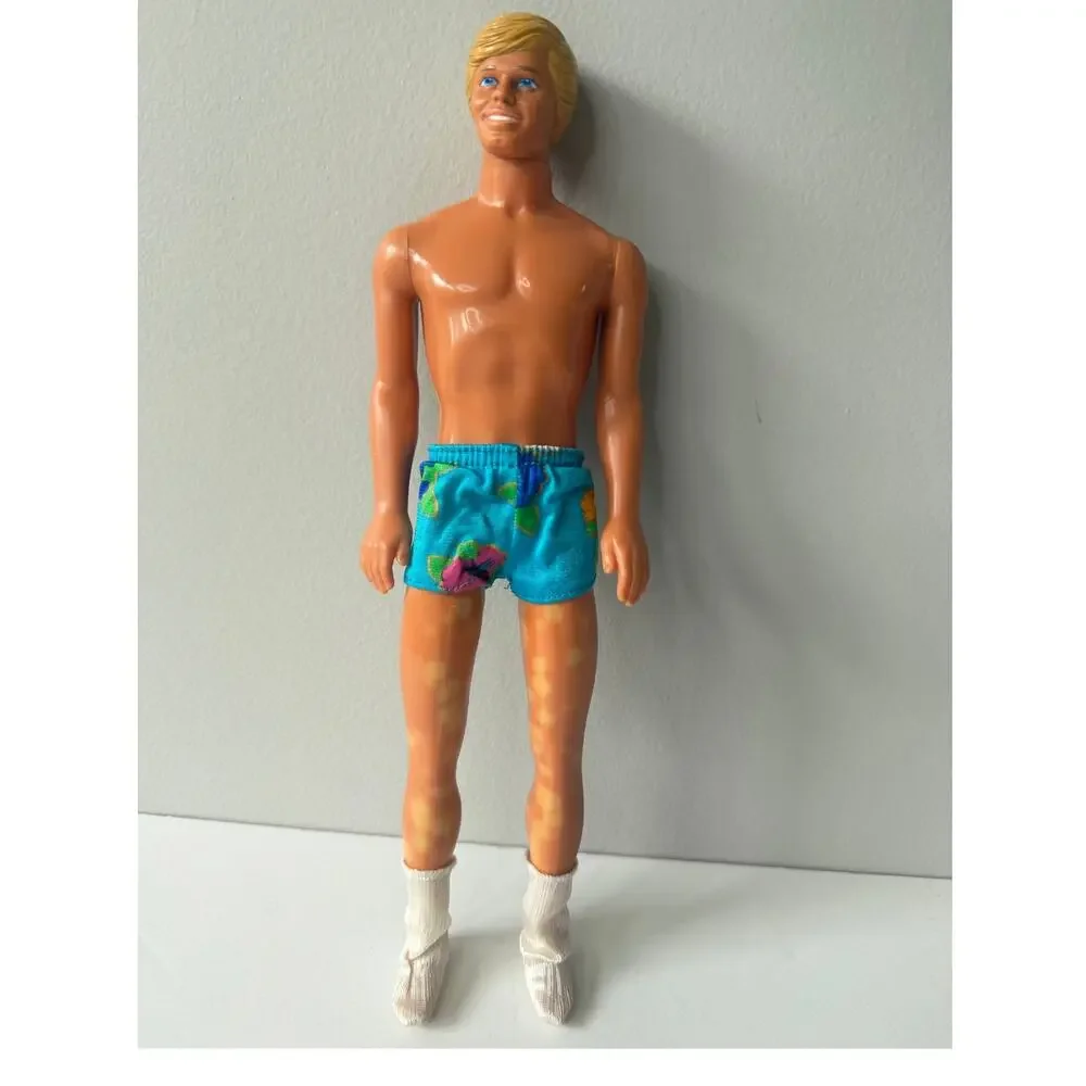 Vintage 1983 Ken Doll Groom Blonde Blue Eyes Mattel Malaysia 1968 Body